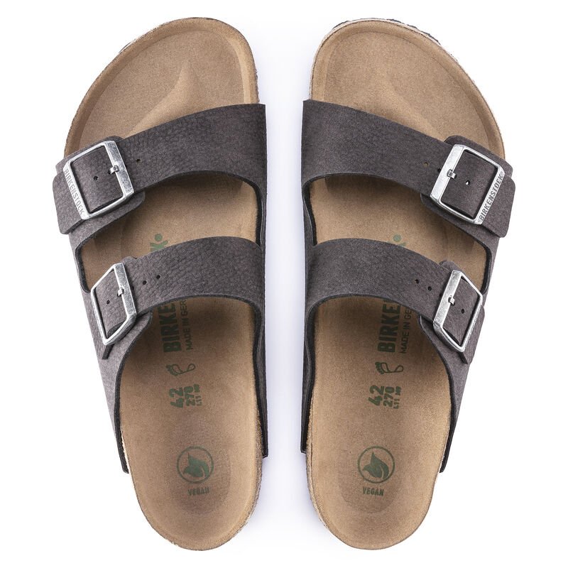Birkenstock Men's Arizona Sandal Vegan Desert Dust Black - Brekken's