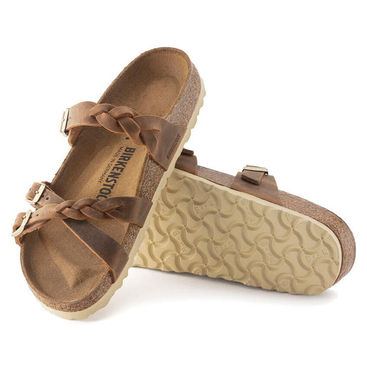 Birkenstock Women's Franca Braid Sandal Cognac Oiled Leather - Brekken's