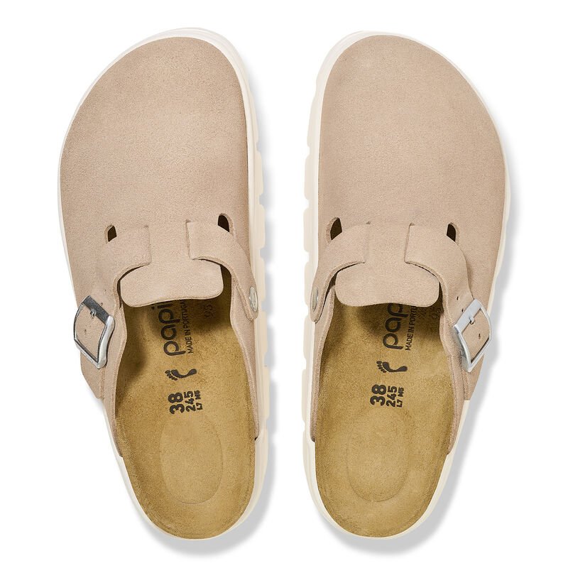 Birkenstock Women's Boston Chunky Suede Leather Sand - Brekken's