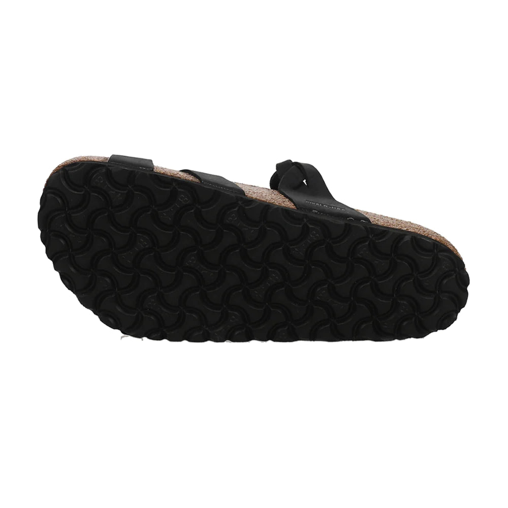 Birkenstock Women's Franca Braided Sandal Black Oiled Leather