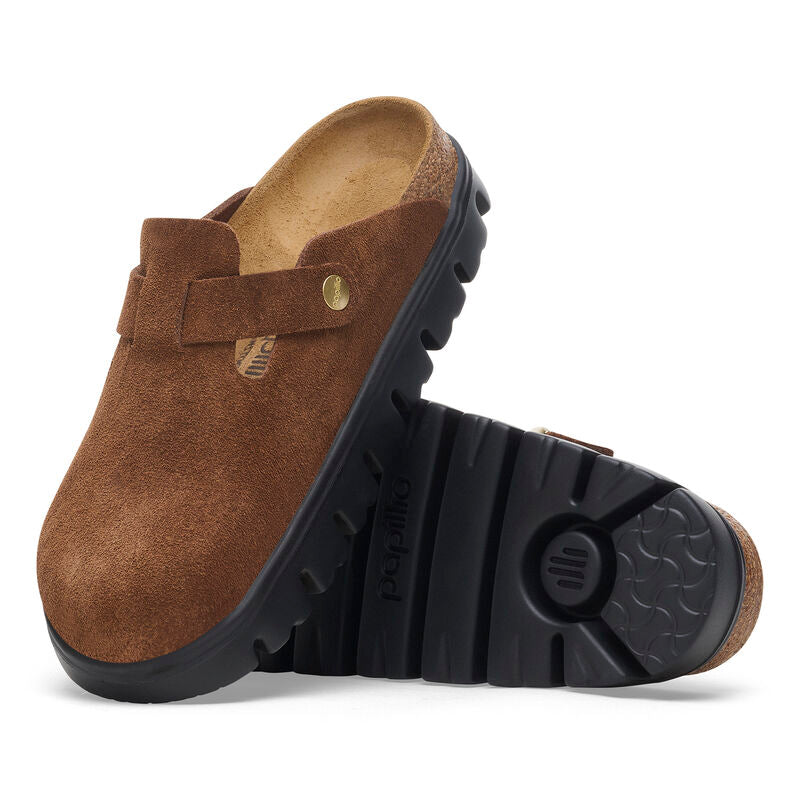 Birkenstock Women's Boston Chunky Suede Dark Tea