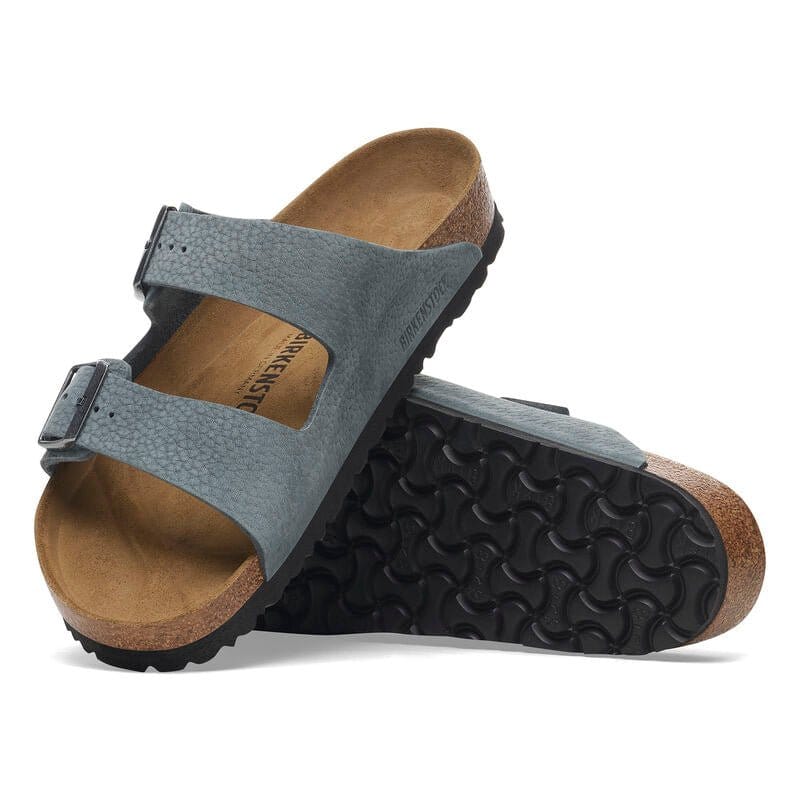 Birkenstock Men's Arizona Nubuck Leather - Desert Buck Basalt Grey - Brekken's