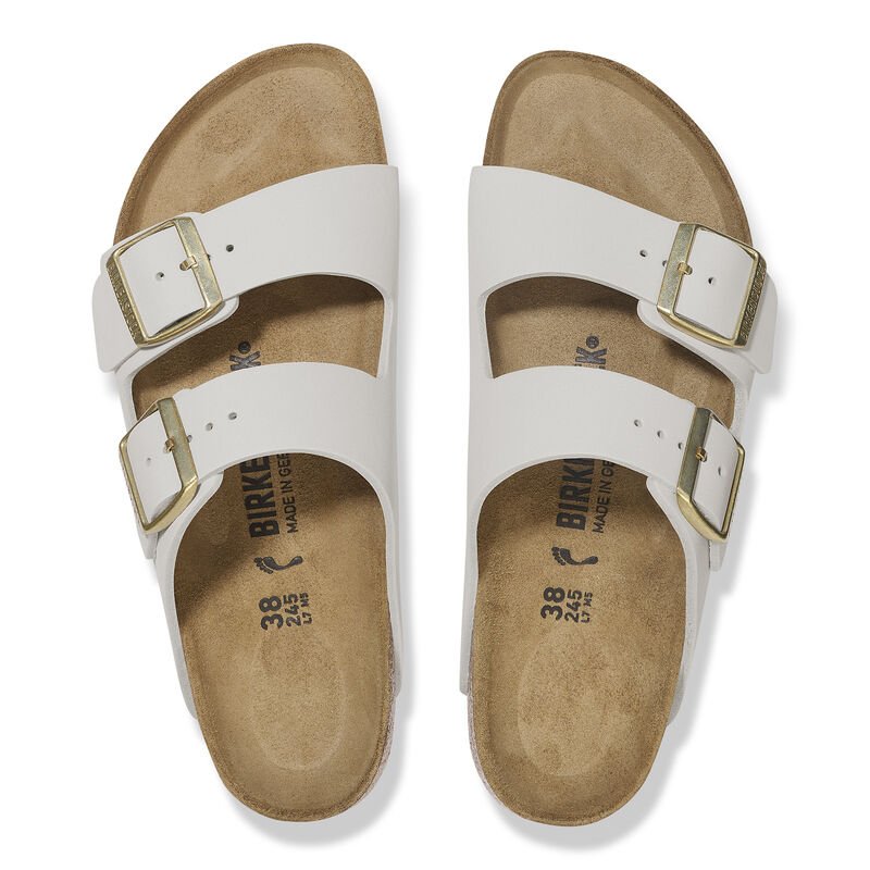 Birkenstock Women's Arizona Nubuck Leather Antique White - Brekken's