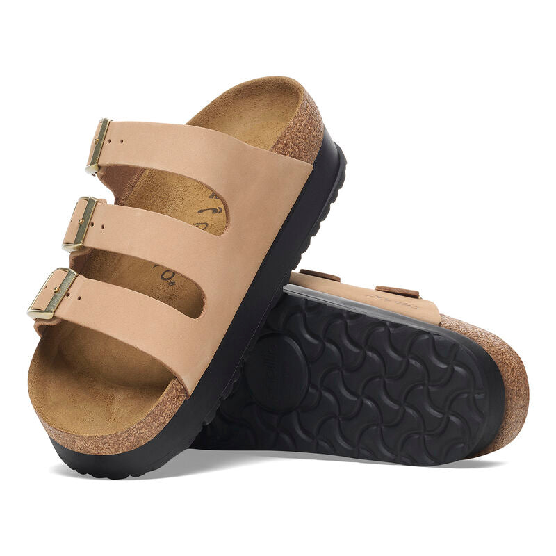 Birkenstock Women’s Florida Pap Flex Platform Sandcastle Narrow Width