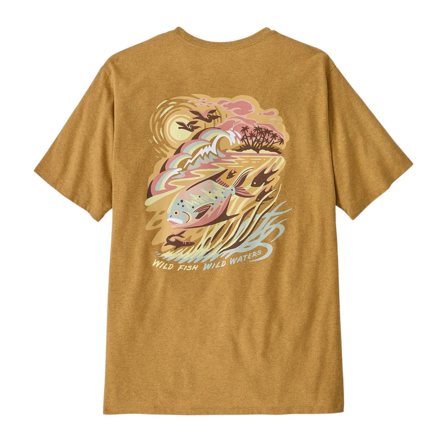Patagonia Men's Take a Stand Responsibili-Tee Palm Island: Pufferfish Gold