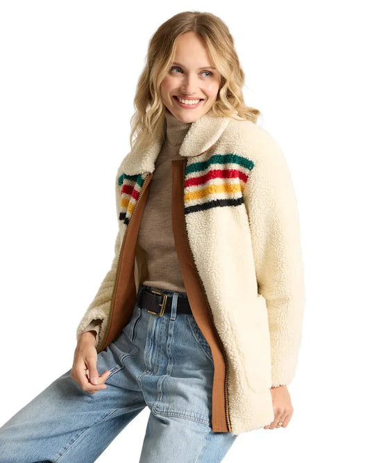 Pendleton Women’s Glacier Sunset Fleece Jacket Glacier Ivory - Brekken's