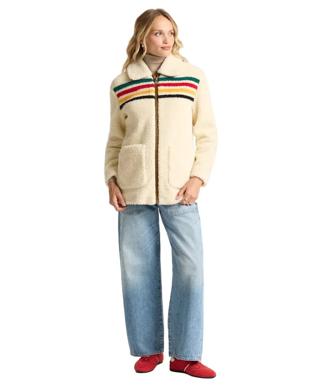 Pendleton Women’s Glacier Sunset Fleece Jacket Glacier Ivory - Brekken's