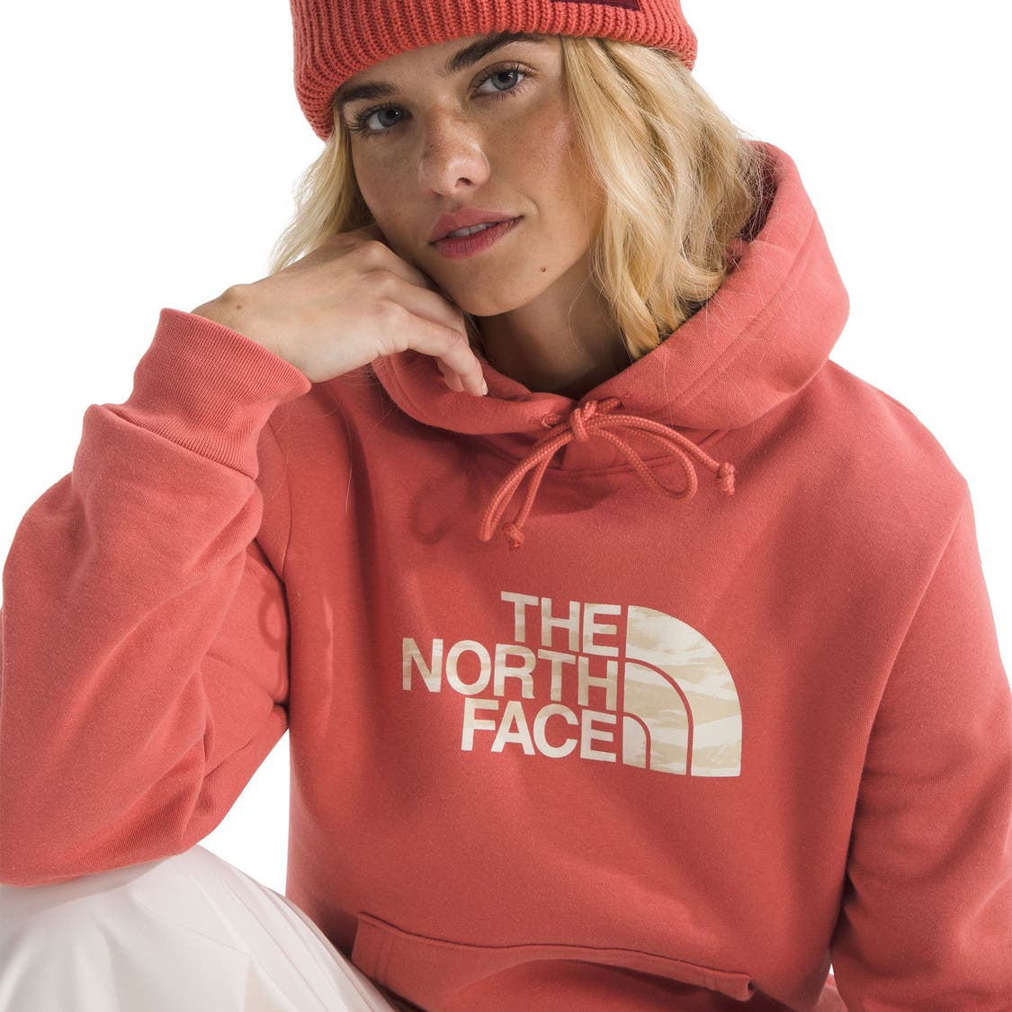 The North Face Women's Evolution Edge Of Light Half Dome Hoodie Mars Dust