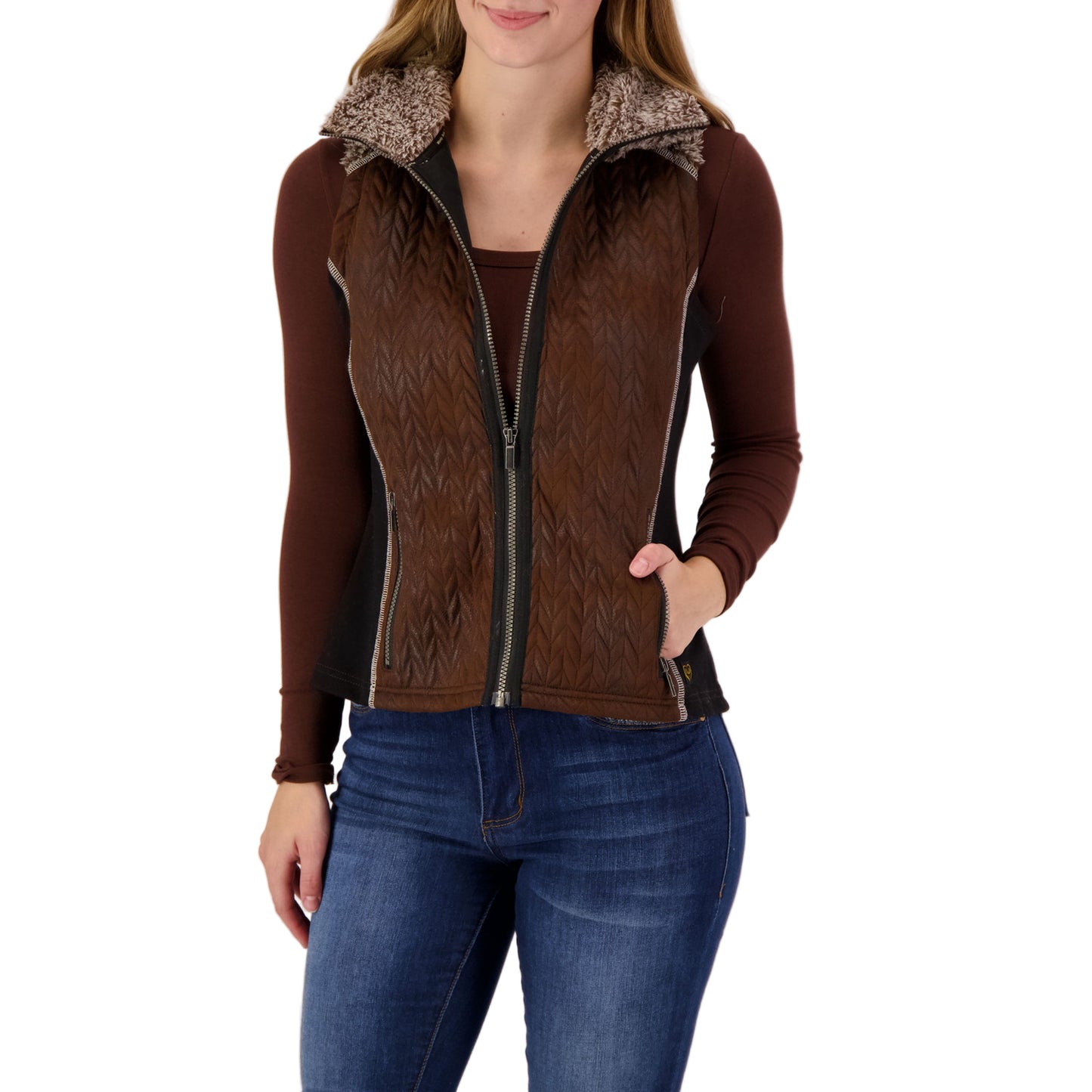 Wooly Bully Women's Fearless Vest Chocolate
