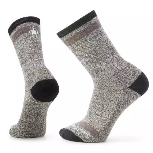 Smartwool Men's Everyday Cozy Larimer Crew Socks Black-Taupe Heather
