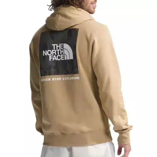 The North Face Men's Box NSE Pullover Hoodie Khaki Stone/Khaki Stone Generative Camo Print - Brekken's