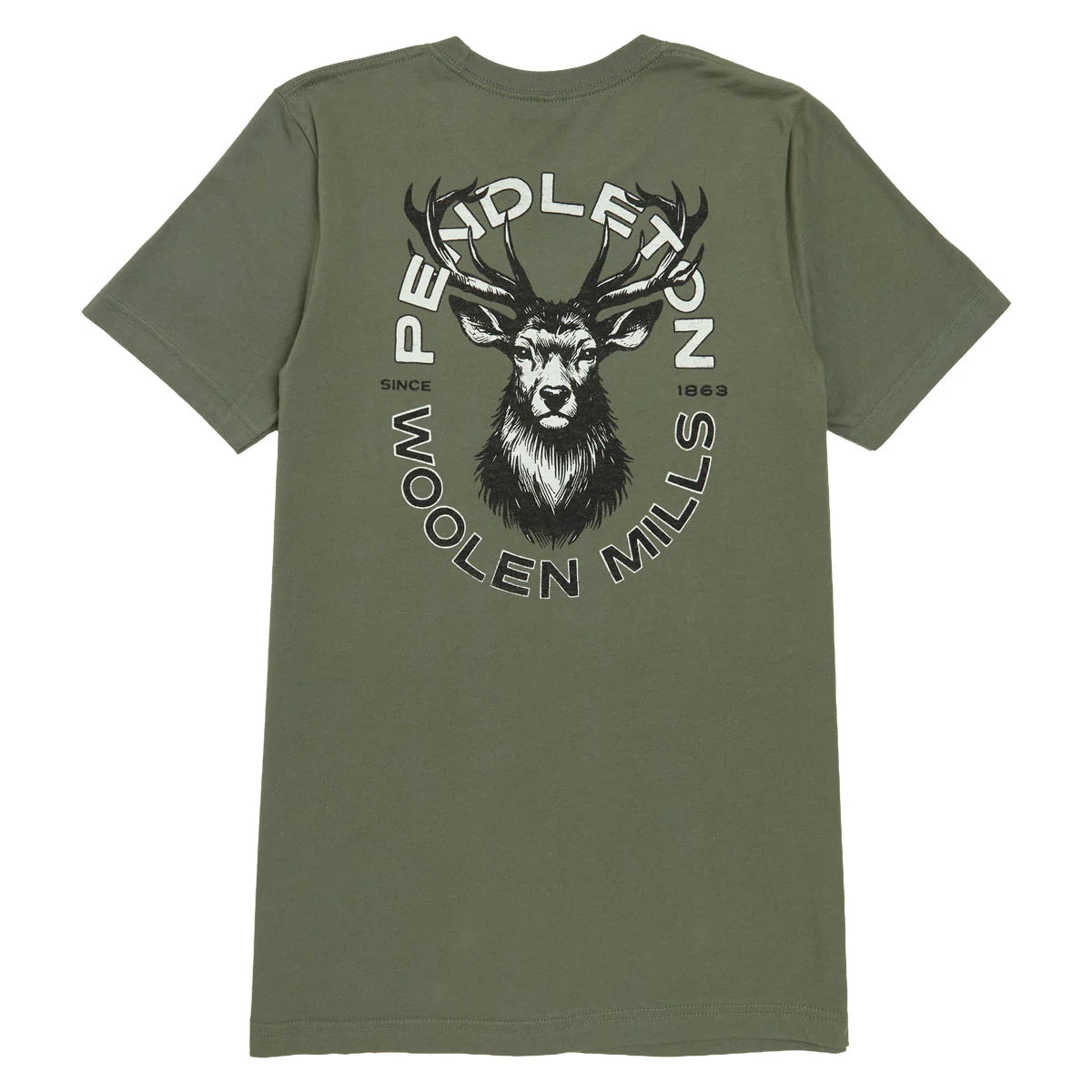 Pendleton Men's Stag Graphic Tee Military Green/Black