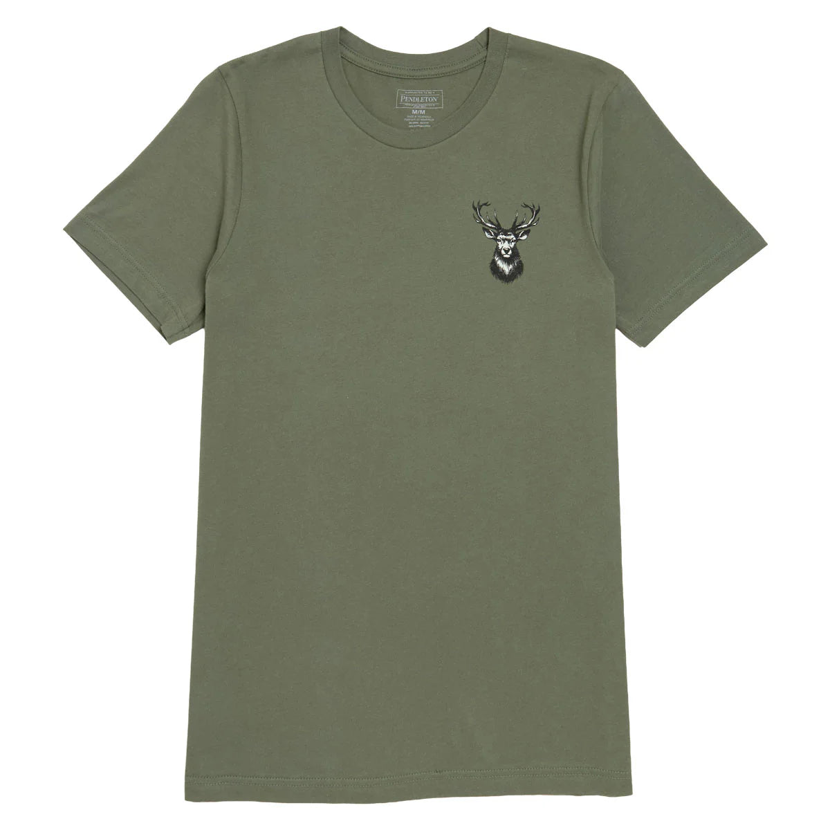 Pendleton Men's Stag Graphic Tee Military Green/Black