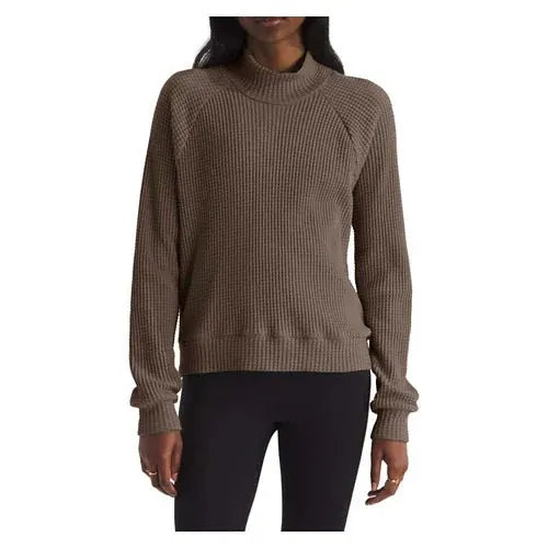 The North Face Women's L/S Mock Neck Chabot Smokey Brown - Brekken's