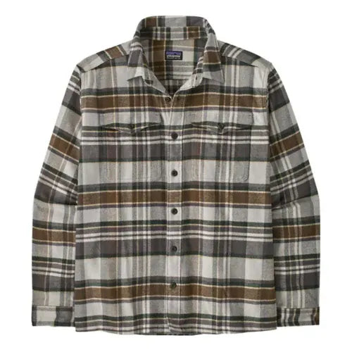 Patagonia Men's Fjord Flannel Shirt Blizzard: Salt Grey