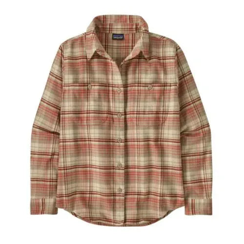 Patagonia Women's Fjord Flannel Shirt River Plaid: Potters Red - Brekken's