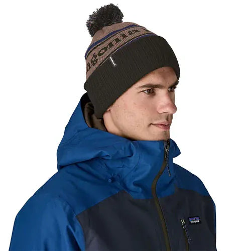 Patagonia Powder Town Beanie Park Stripe: Marlow Brown