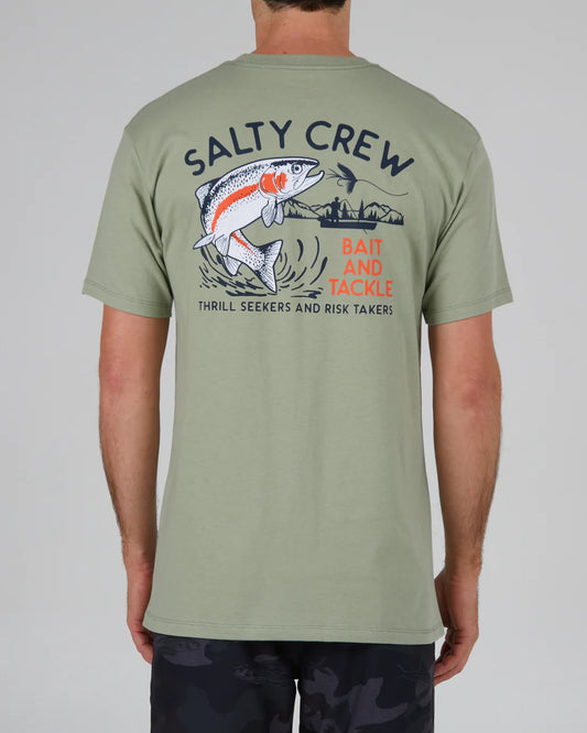 Salty Crew Men's Fly Trap Premium Short Sleeve Dusty Sage