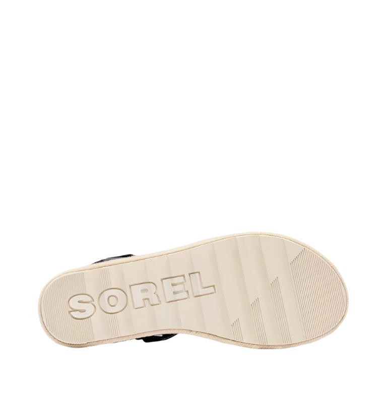 Sorel Cameron™ Flatform Sandal Black, Chalk