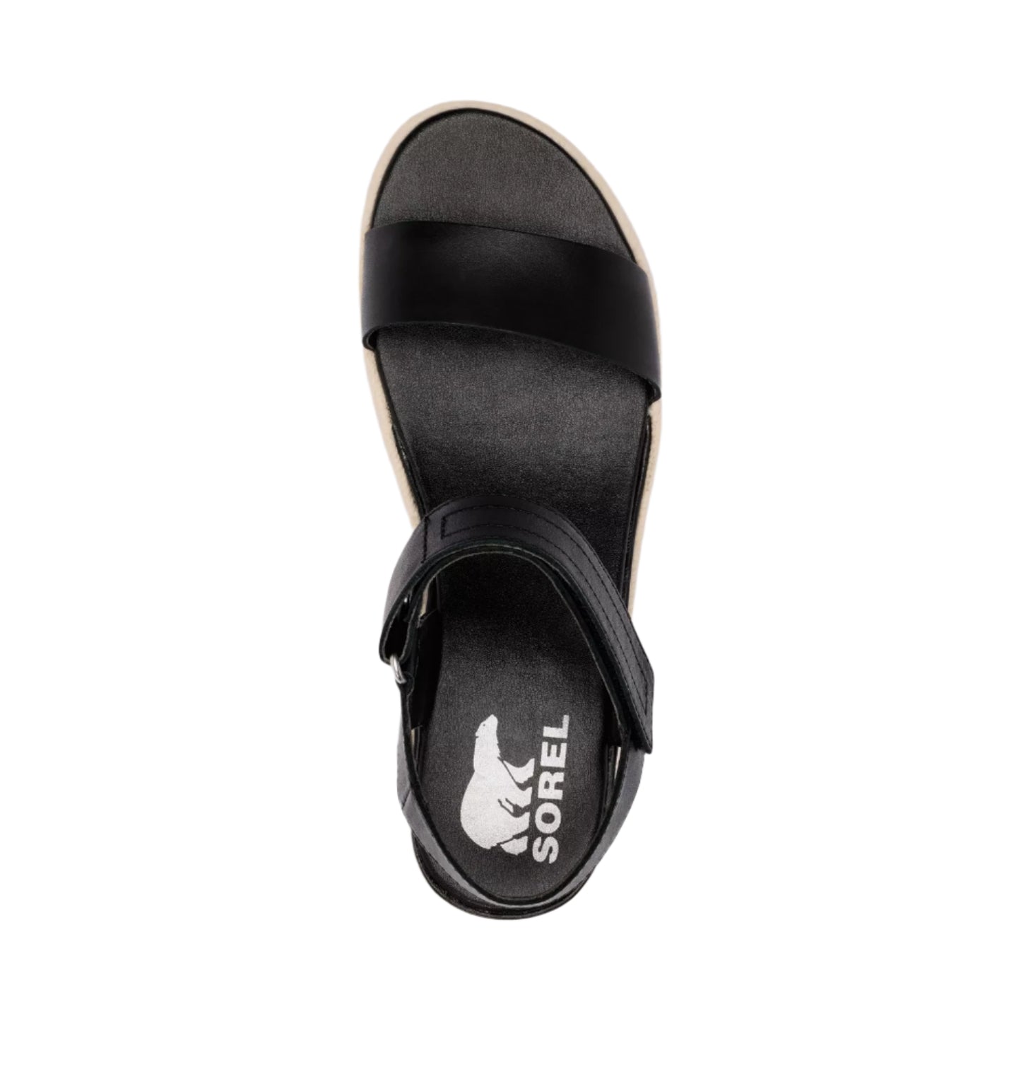 Sorel Cameron™ Flatform Sandal Black, Chalk - Brekken's
