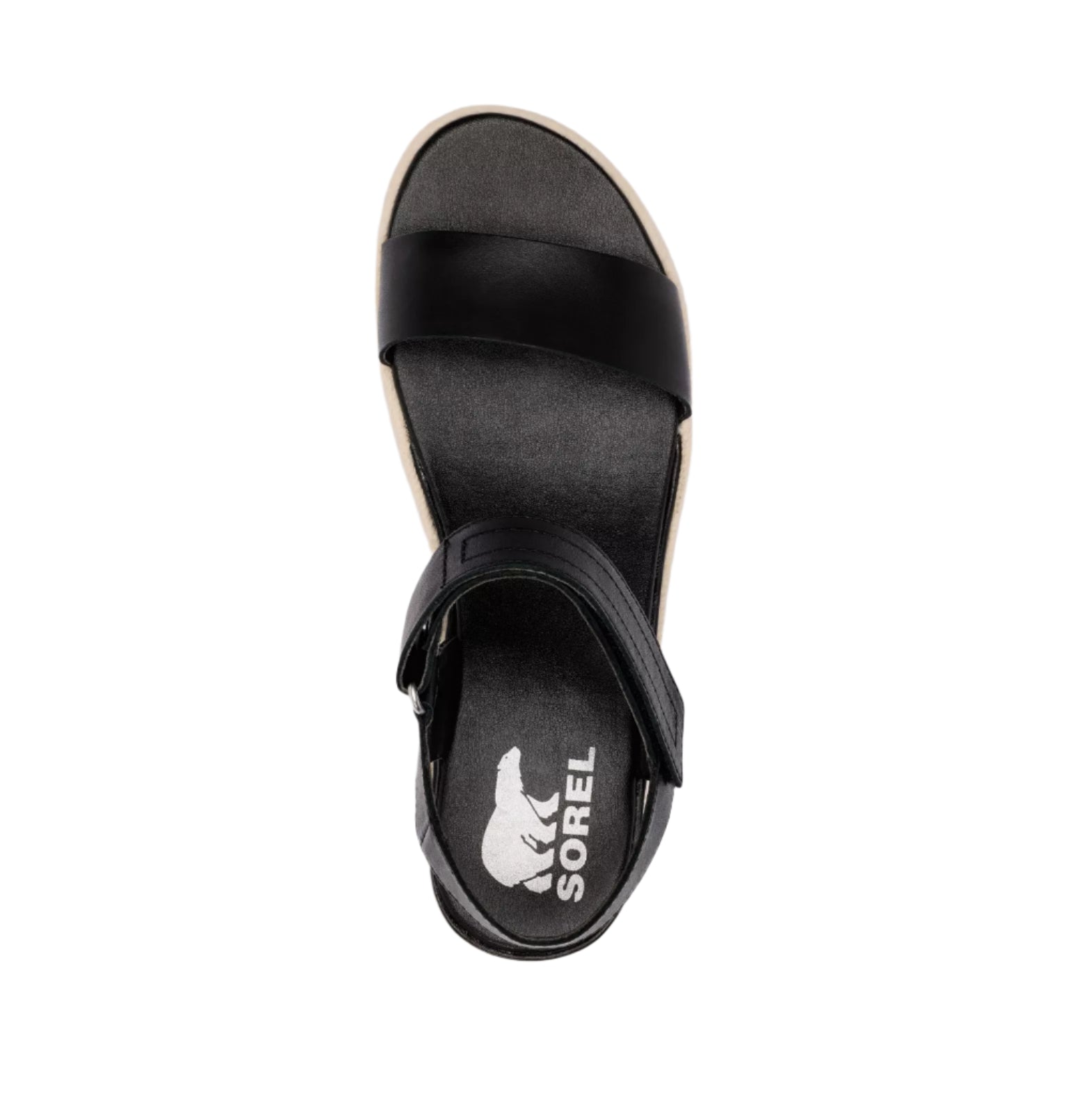 Sorel Cameron™ Flatform Sandal Black, Chalk - Brekken's