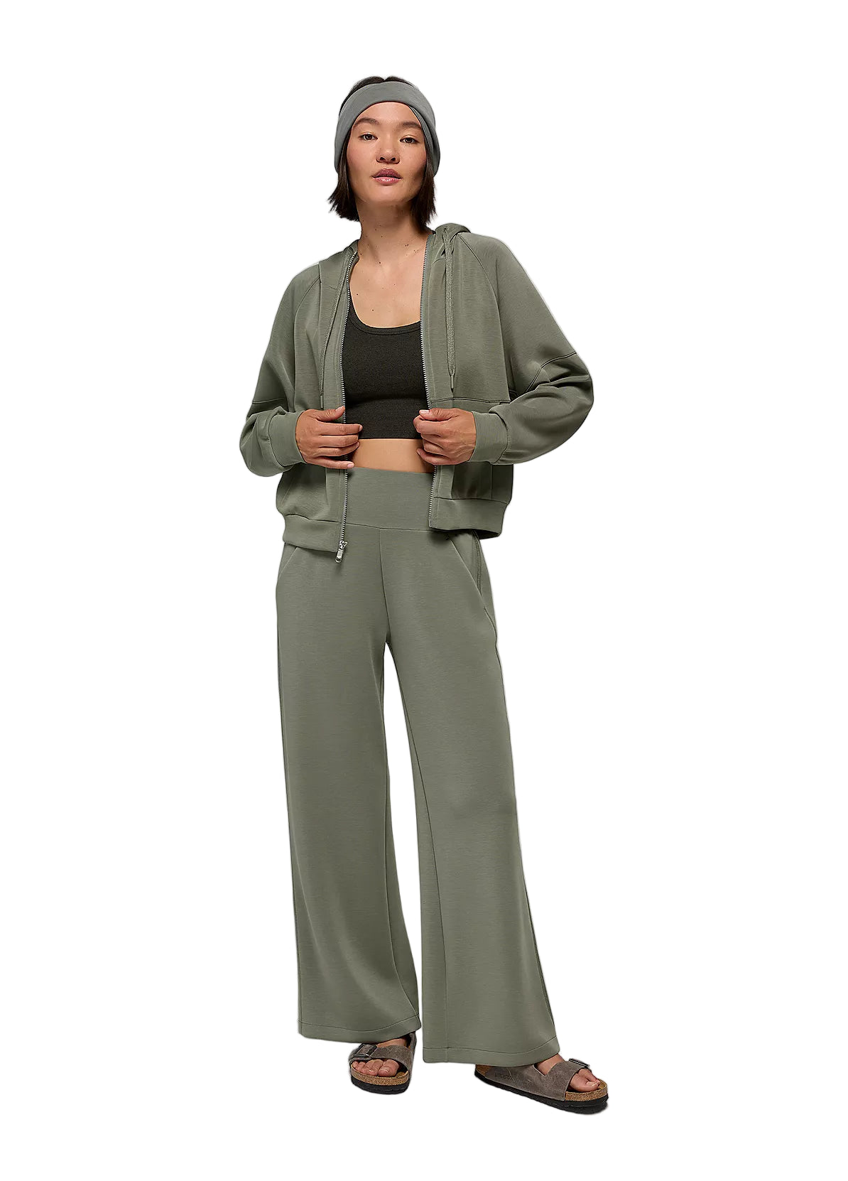 prAna Women’s Shea Hot Spell Wide Leg Pant Thyme