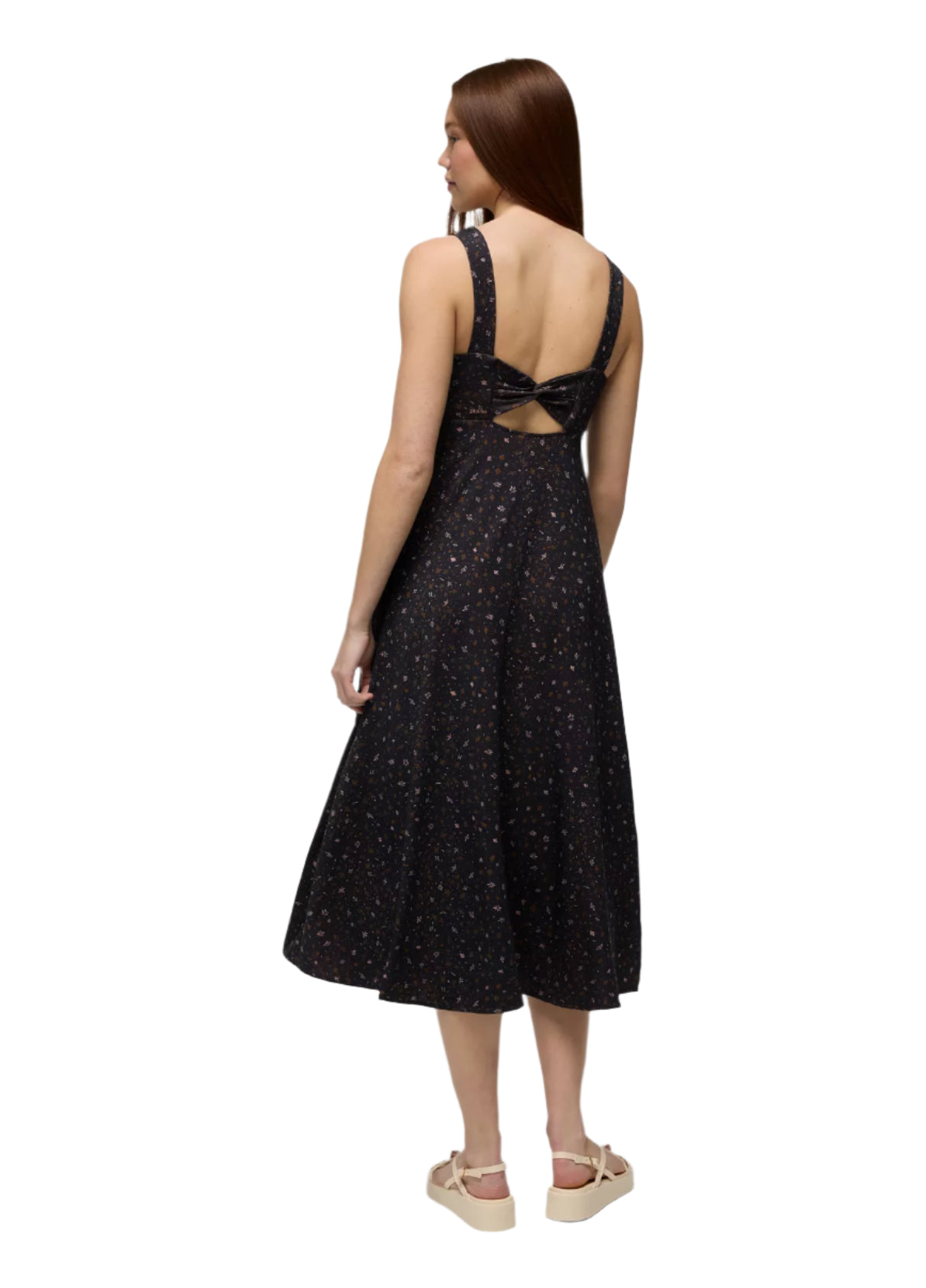 prAna Women's Lata Beach Dress Black Springtime