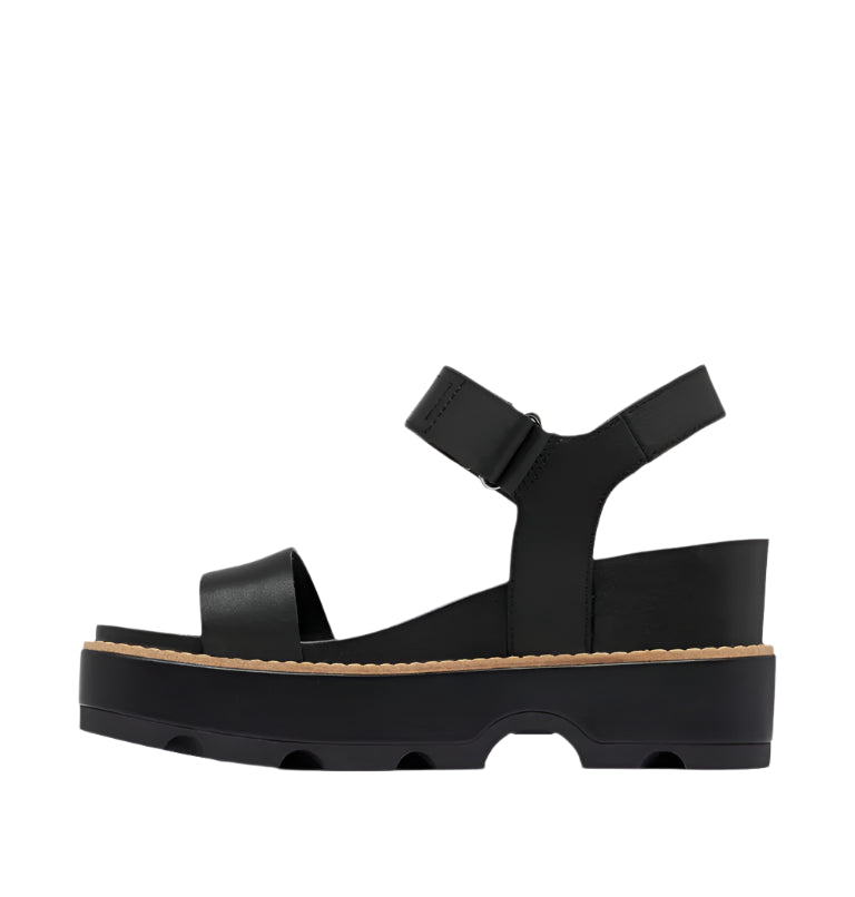 Sorel Women's Joanie™ IV Y Strap Wedge Sandal Black, Sea Salt