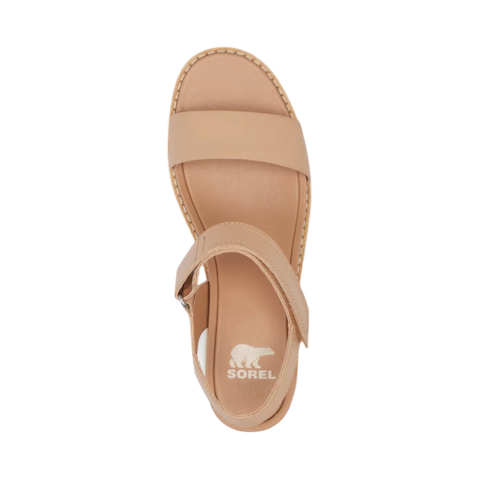 Sorel Women's Joanie™ IV Y Strap Wedge Sandal Honest Beige, Bleached Ceramic - Brekken's