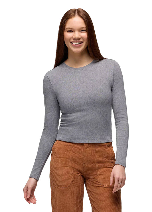prAna Women’s Lotus Long Sleeve Tee Heather Grey