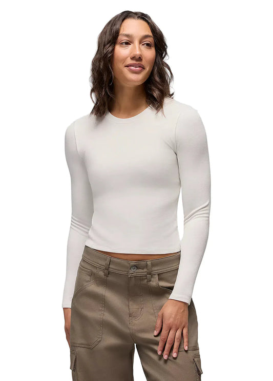 prAna Women’s Lotus Long Sleeve Tee Soft White
