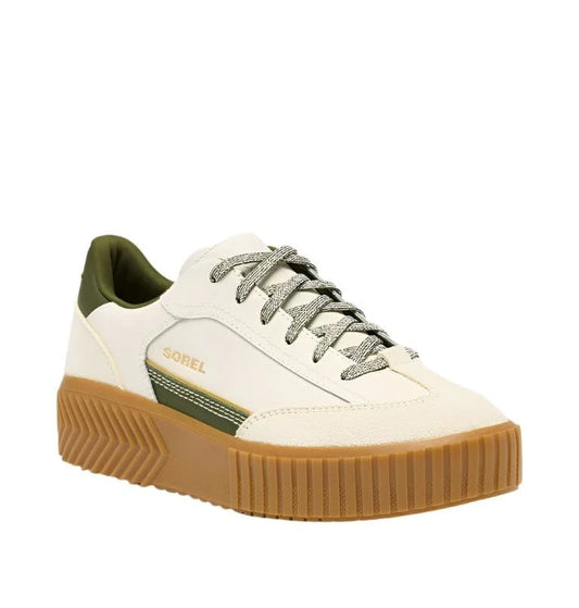 Sorel Women's ONA Ave T - Toe Sneaker Chalk Utility Green - Brekken's