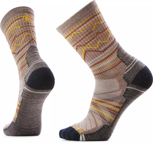 Smartwool Men's Hike Light Cushion Mountain Range Crew Socks Fossil