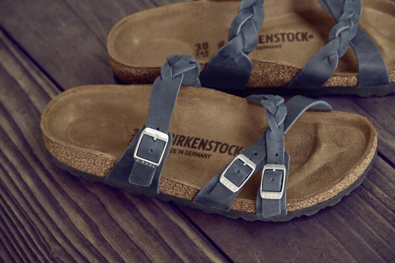 Birkenstock Women's Franca Braided Sandal Navy Oiled Leather - Brekken's