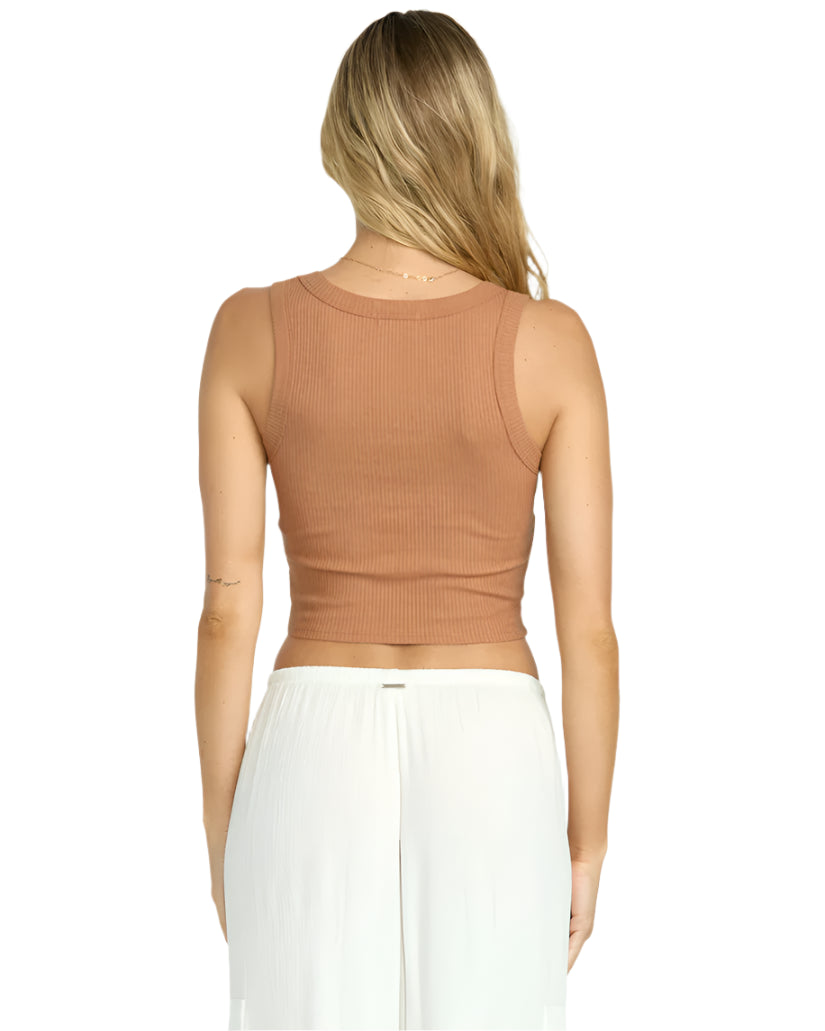 Billabong Women's Rerun Knit Tank Rose Brown