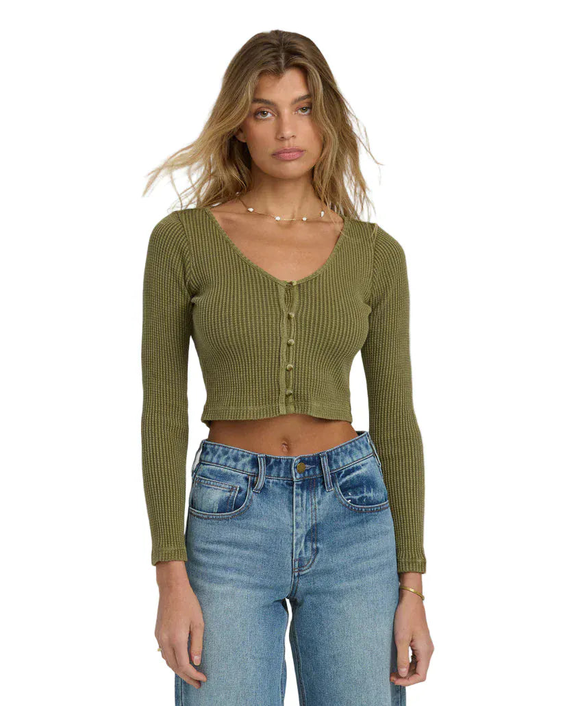 Billabong Women's Paxton LS Knit Top Mateo