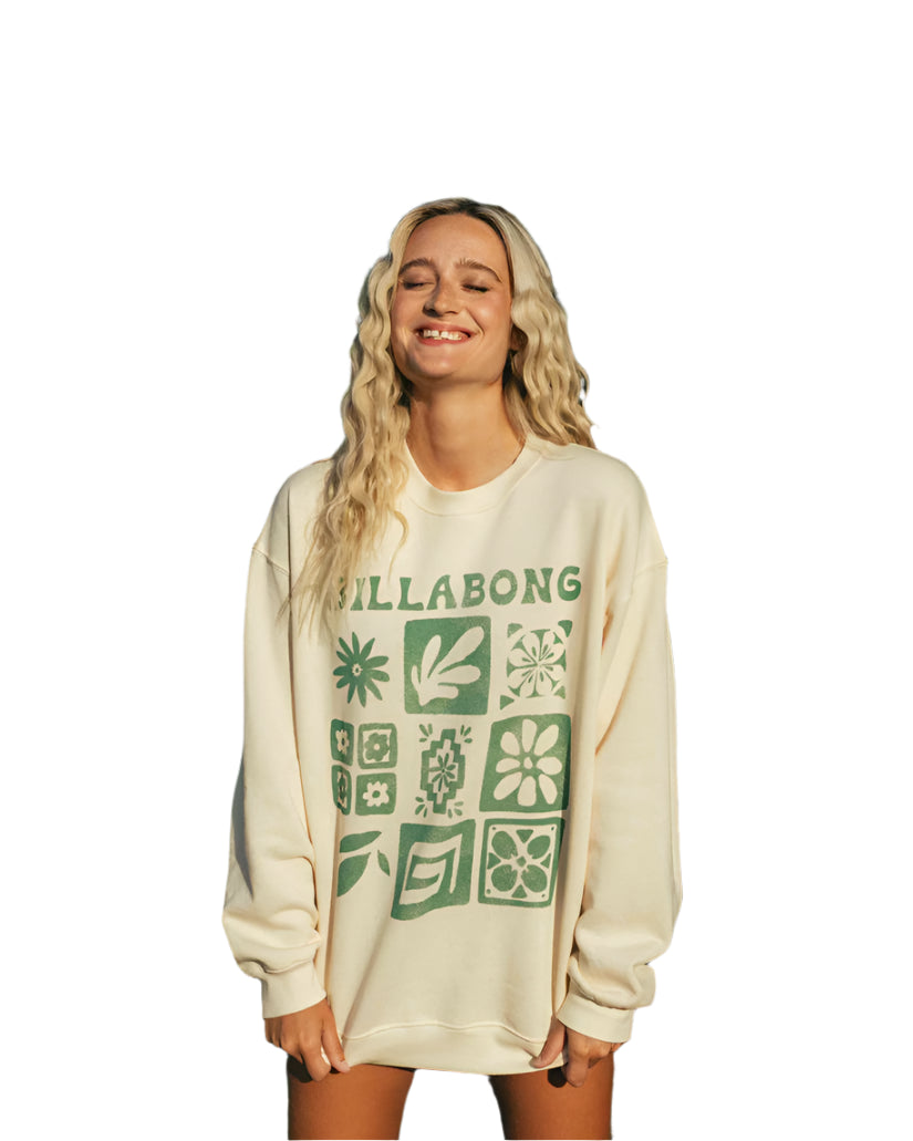 Billabong Women's Ride In Crew FLC Whitecap