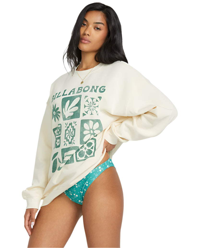 Billabong Women's Ride In Crew FLC Whitecap