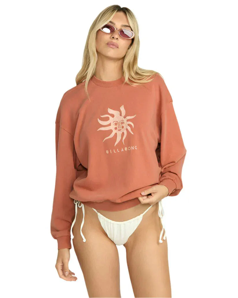 Billabong Women's Bright Sun Kendal Crew FLC Kiss The Earth - Brekken's