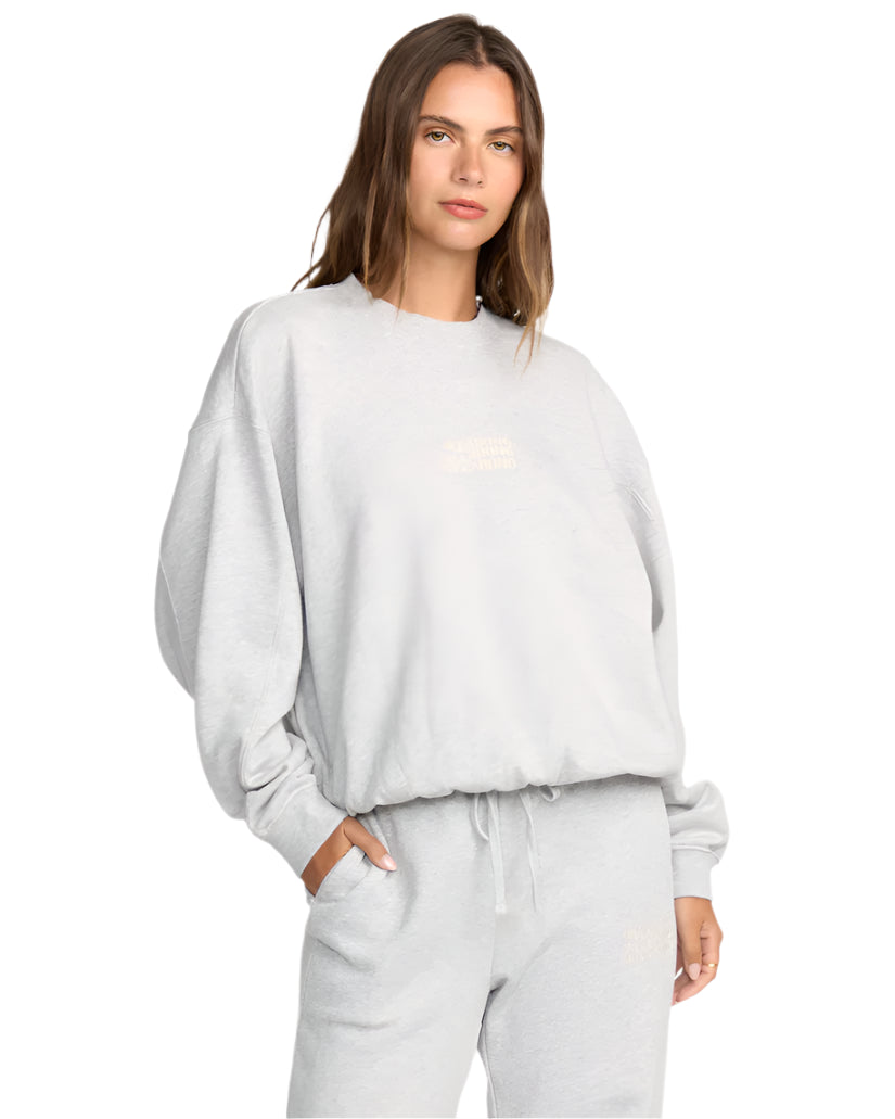 Billabong Women's So Sunny Kendal Crew Flc Heather Grey