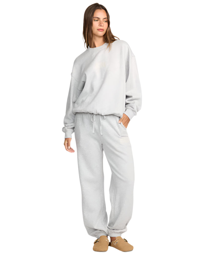 Billabong Women's So Sunny Kendal Crew Flc Heather Grey