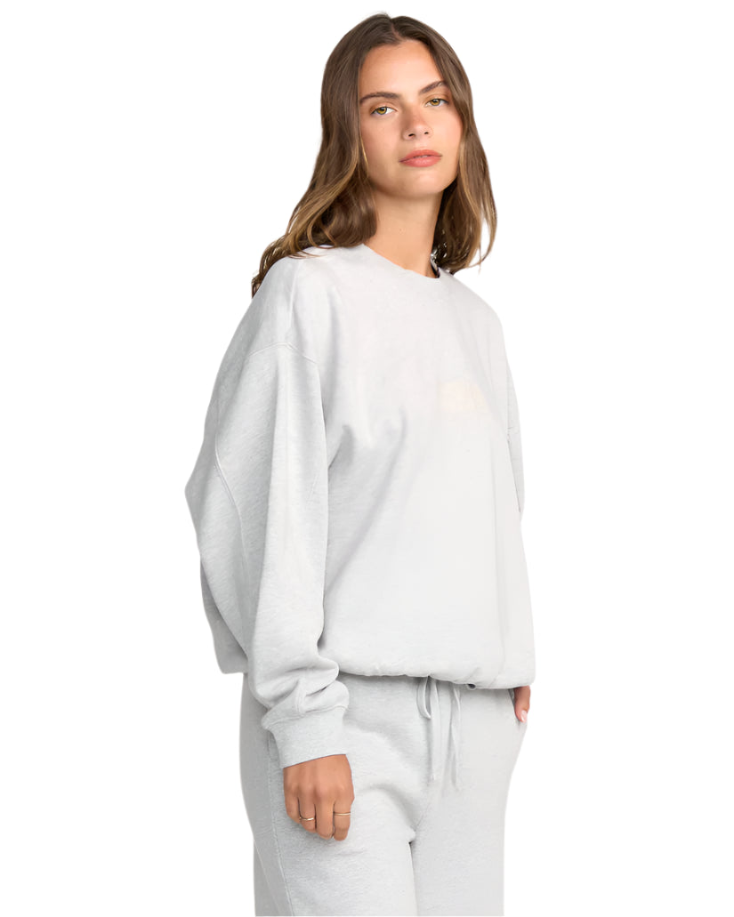 Billabong Women's So Sunny Kendal Crew Flc Heather Grey