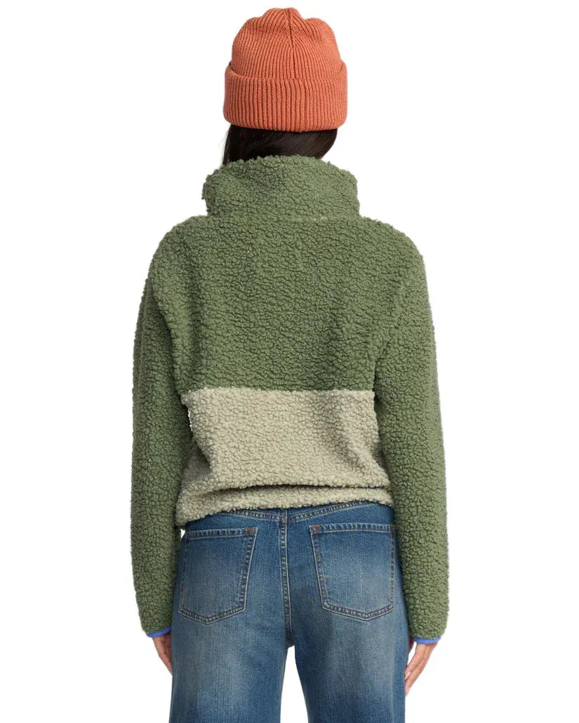 Billabong Women's Horizon Mock Neck Half Zip Flc Treehugger - Brekken's