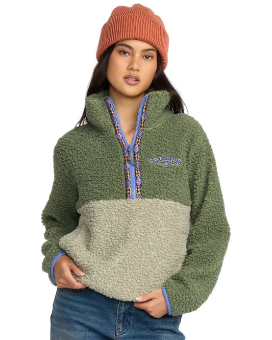 Billabong Women's Horizon Mock Neck Half Zip Flc Treehugger - Brekken's
