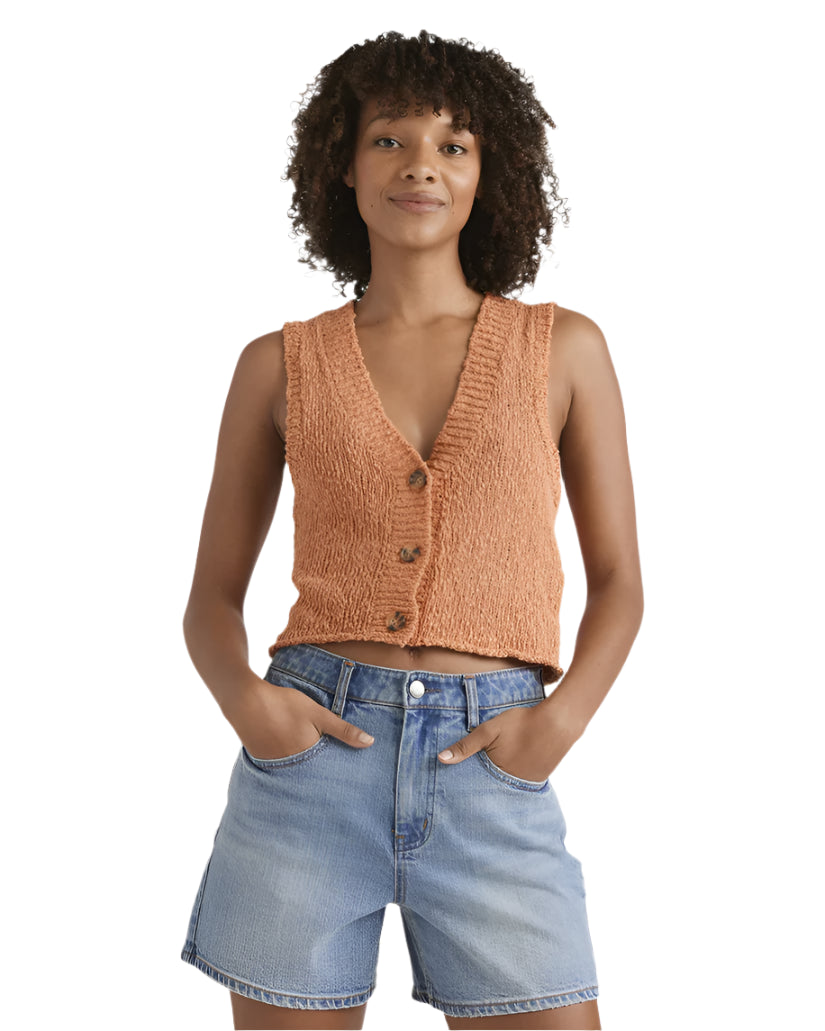 Billabong Women's Gia Sweater Tank Sunset