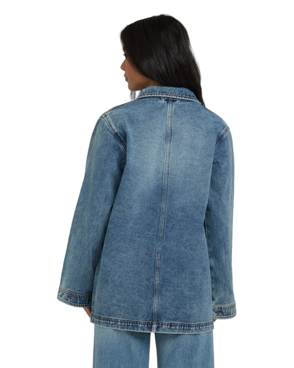 Billabong Women's Denim Chore Coat Atlantic Deep