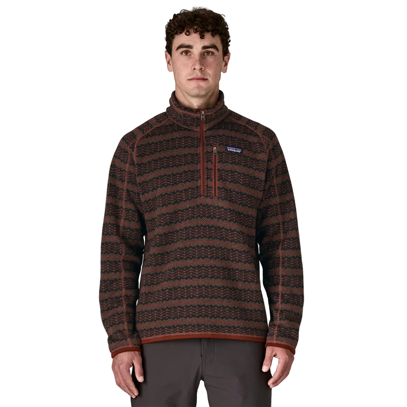 Patagonia Men's Better Sweater 1/4 Zip Woven Together: Dried Vanilla