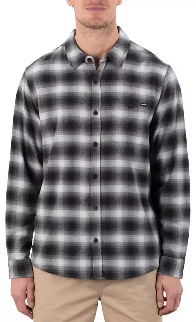 Hurley Men's Portland Stretch Flannel Black - Brekken's