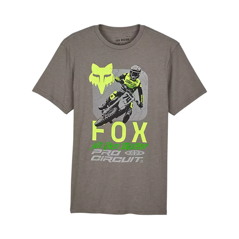 Men's Fox X Pro Circuit Prem SS Tee Heather Graphite