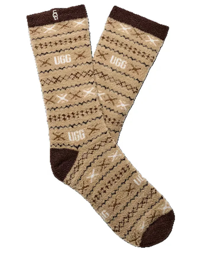 UGG® Women’s Leslie Graphic Crew Sock Cola Multi UGGisle